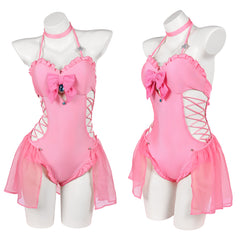 Cosplay Costume Princess Peach The Super Mario Galaxy Movie(2026) Film Cosplay Maillot de Bain Rose Femme
