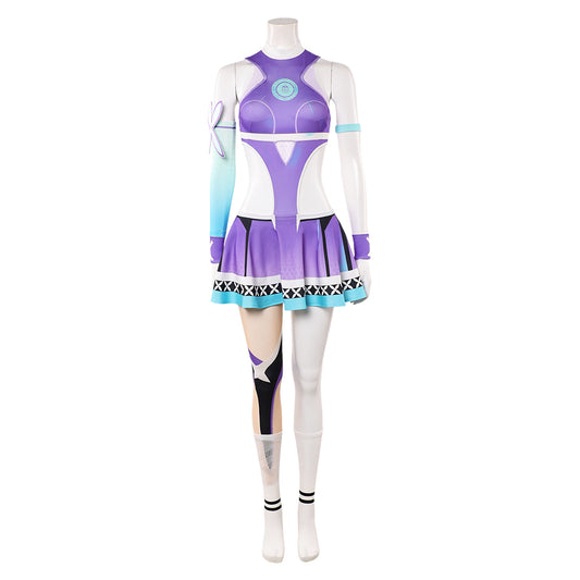 Cosplay Costume Psylocke Chouko Takahashi: The Prodigy Jeu Cosplay Tenue Violette et Blanche Femme