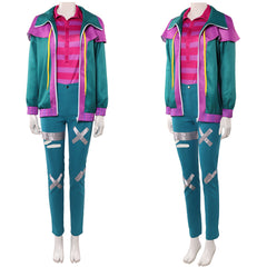 Cosplay Costume Raissa Forgotten Island(2026) Film Cosplay Tenue Verte et Rose Femme