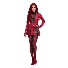Cosplay Costume Red Descendants: Wicked Wonderland(2026) Film Cosplay Combinaison Rouge Adulte & Enfant