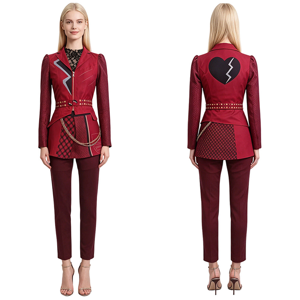 Cosplay Costume Red Descendants: Wicked Wonderland(2026) Film Cosplay Tenue Rouge Adulte & Enfant