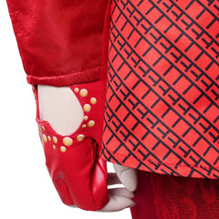 Cosplay Costume Red Descendants: Wicked Wonderland(2026) Film Cosplay Tenue Rouge de Cuir Femme