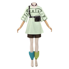 Cosplay Costume Remurin Gachiakuta Anime Tenue Verte et Brune Femme