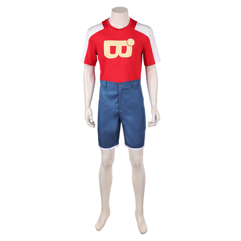 Cosplay Costume Roman Carax Cyberpunk: Edgerunners 2(2026) TV Cosplay Tenue Blanche et Bleue Homme