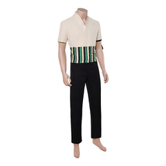 Cosplay Costume Roronoa Zoro One Piece Live Action 2(2026) TV Cosplay Tenue Noire et Beige Homme