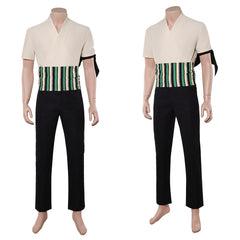 Cosplay Costume Roronoa Zoro One Piece Live Action 2(2026) TV Cosplay Tenue Noire et Beige Homme