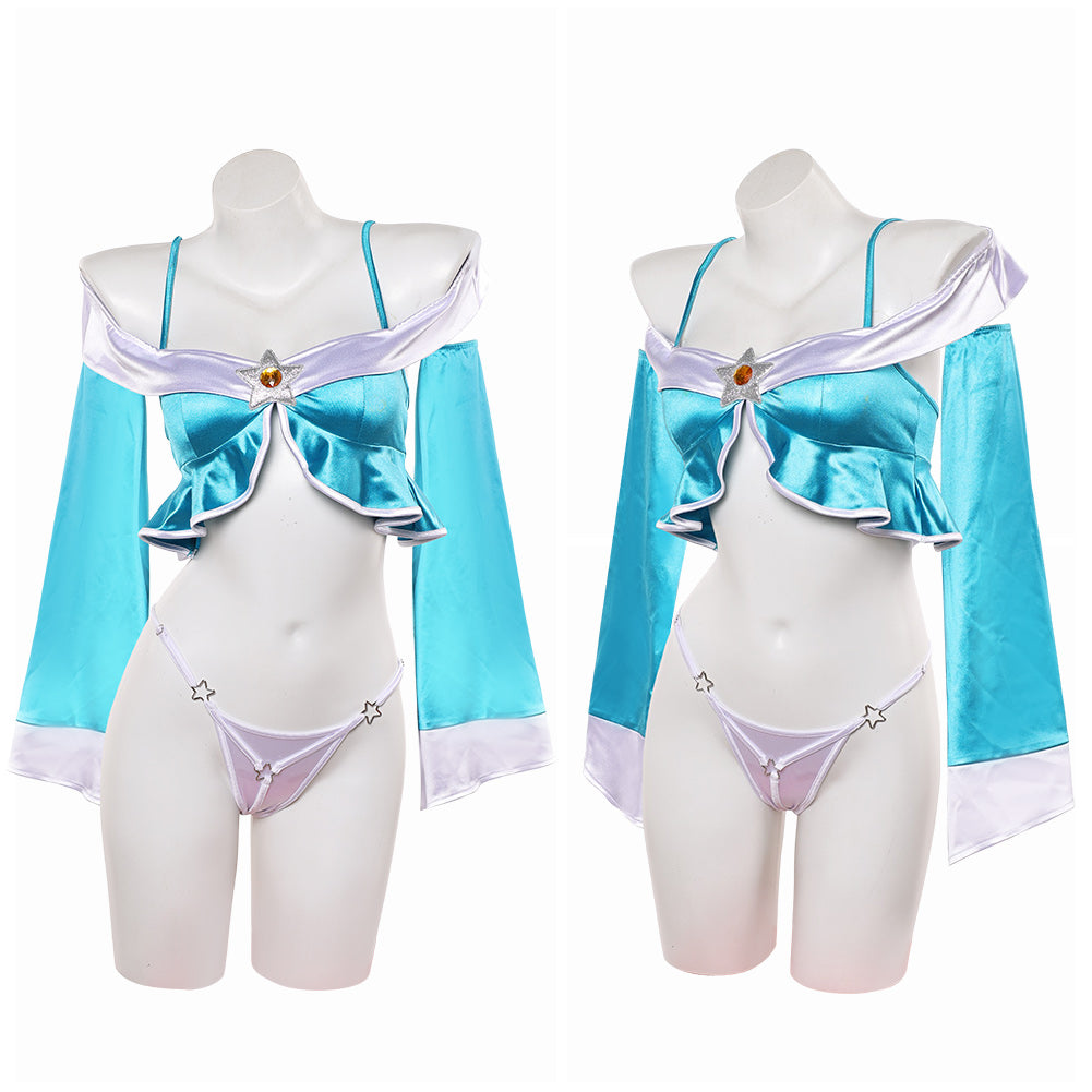 Cosplay Costume Rosalina The Super Mario Galaxy Movie(2026) Film Cosplay Lingerie Sexy Bleu Femme