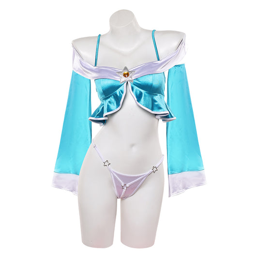 Cosplay Costume Rosalina The Super Mario Galaxy Movie(2026) Film Cosplay Lingerie Sexy Bleu Femme