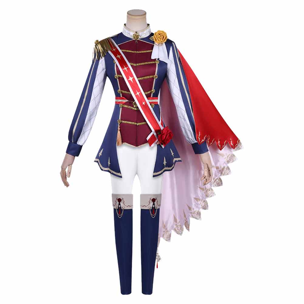 Cosplay Costume Rose Kingdom Pretty Derby Anime Cosplay Tenue Bleue et Rouge Femme