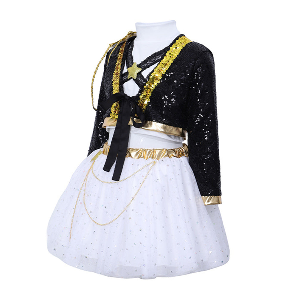 Cosplay Costume Rumi KDH Film Cosplay Tenue Noire Enfant