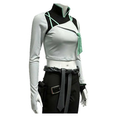 Cosplay Costume Sage Valorant Jeu Cosplay Tenue Blanche et Noire Femme