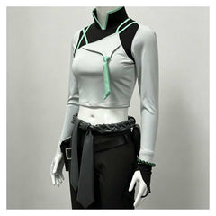 Cosplay Costume Sage Valorant Jeu Cosplay Tenue Blanche et Noire Femme
