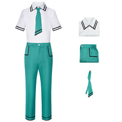 Cosplay Costume Saiki Kusuo The Disastrous Life of Saiki K Anime Cosplay Uniforme Blanche et Verte Homme