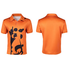 Cosplay Costume Sanji One Piece Live Action 2(2026) TV Cosplay Chemise Polo Orange Homme