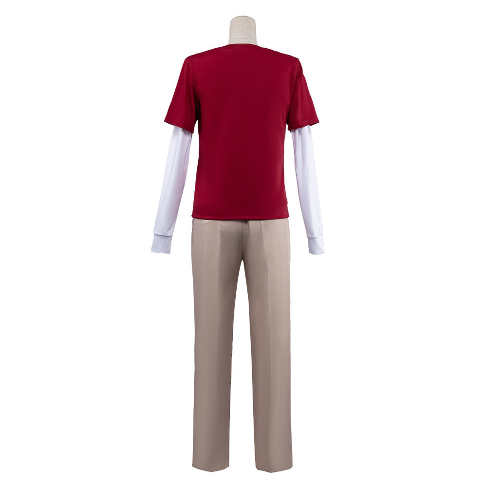 Cosplay Costume Sanji One Piece Live Action 2(2026) TV Cosplay Tenue Rouge Homme