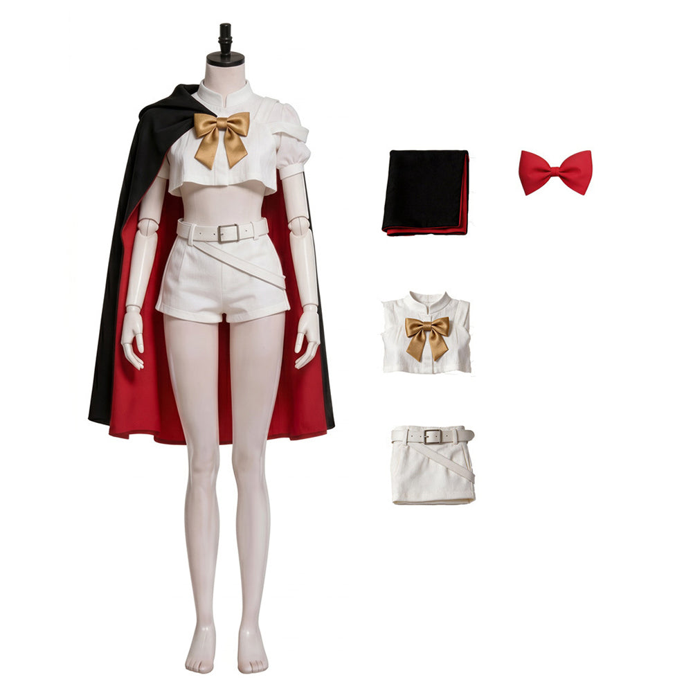 Cosplay Costume Sapphire The Ribbon Hero(2026) Anime Cosplay Tenue Blanche et Noire Femme