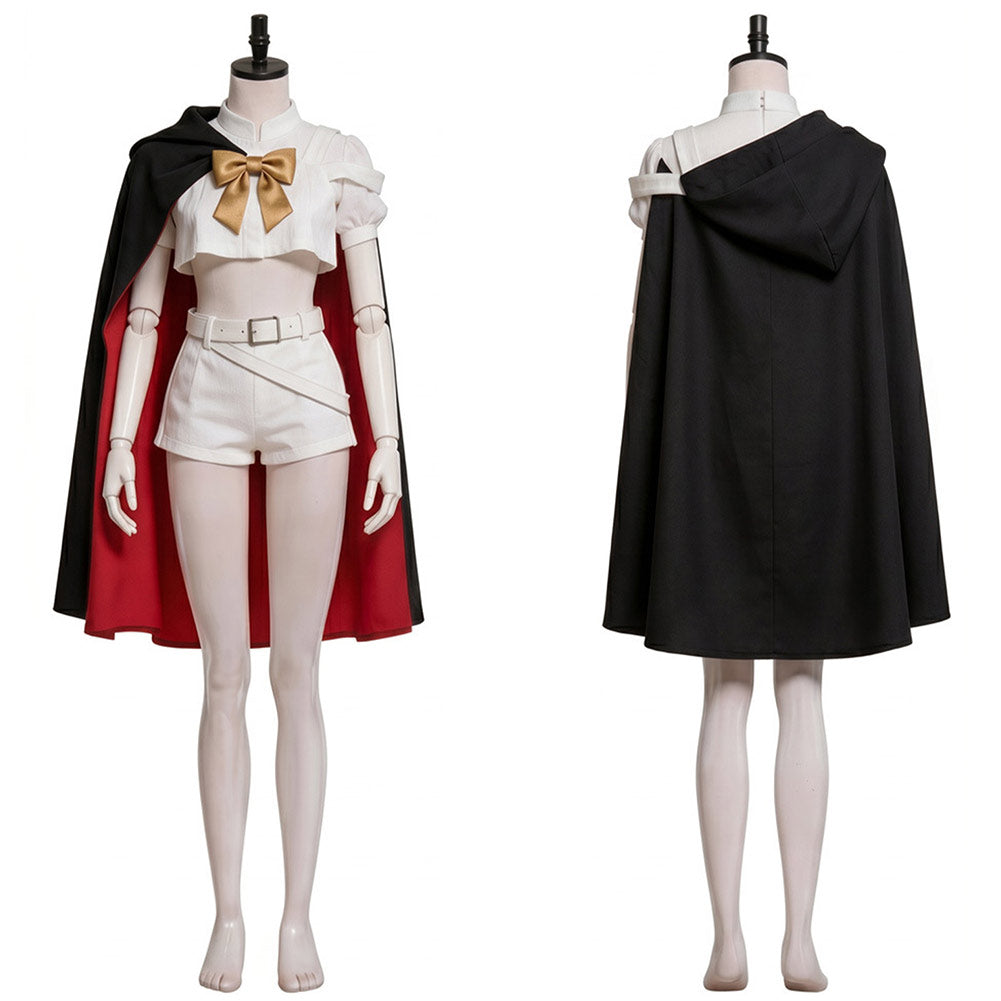 Cosplay Costume Sapphire The Ribbon Hero(2026) Anime Cosplay Tenue Blanche et Noire Femme