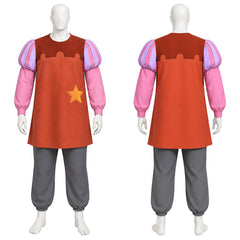 Cosplay Costume Shérif de Nottingham Robin des Bois(1973) Film Cosplay Tenue Rouge et Rose Adulte