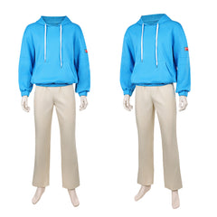 Cosplay Costume Shin Asakura Sakamoto Days(2026) Film Cosplay Tenue Bleue et Beige Homme
