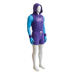 Cosplay Costume Skeleton King Les Maîtres de l'Univers(2026) Film Cosplay Tenue de Sport Violette Homme