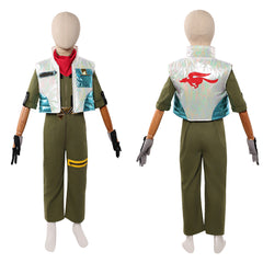 Cosplay Costume Star Fox McCloud The Super Mario Galaxy Movie(2026) Film Cosplay Tenue Verte Enfant
