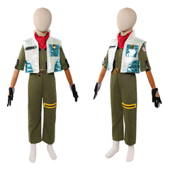 Cosplay Costume Star Fox McCloud The Super Mario Galaxy Movie(2026) Film Cosplay Tenue Verte Enfant