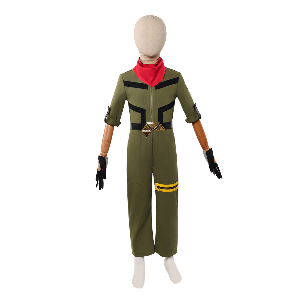 Cosplay Costume Star Fox McCloud The Super Mario Galaxy Movie(2026) Film Cosplay Tenue Verte Enfant