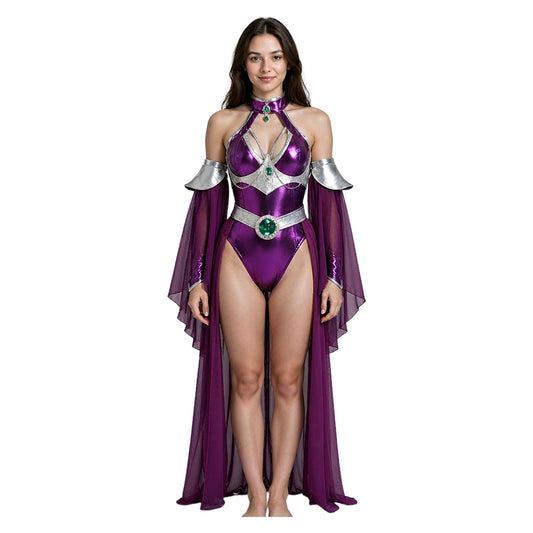 Cosplay Costume Starfire Teen Titans TV Cosplay Tenue Violette Femme