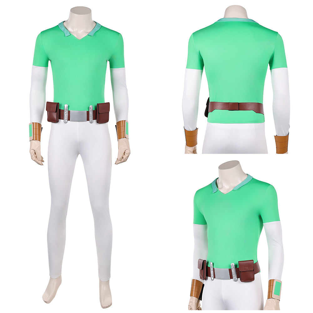 Cosplay Costume Stone Man Invincible 4(2026) TV Cosplay Tenue Verte et Blanche Homme