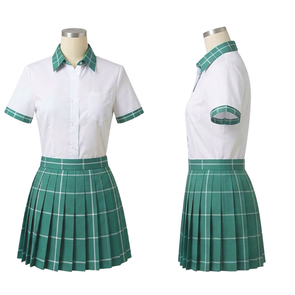 Cosplay Costume Sua Alien Stage Anime Cosplay Uniforme Blanche et Verte Femme