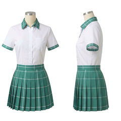 Cosplay Costume Sua Alien Stage Anime Cosplay Uniforme Blanche et Verte Femme