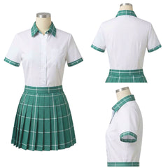 Cosplay Costume Sua Alien Stage Anime Cosplay Uniforme Blanche et Verte Femme