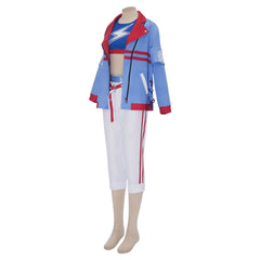 Cosplay Costume Tamamo Cross Pretty Derby Anime Cosplay Tenue Blanche et Bleue Femme