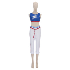 Cosplay Costume Tamamo Cross Pretty Derby Anime Cosplay Tenue Blanche et Bleue Femme