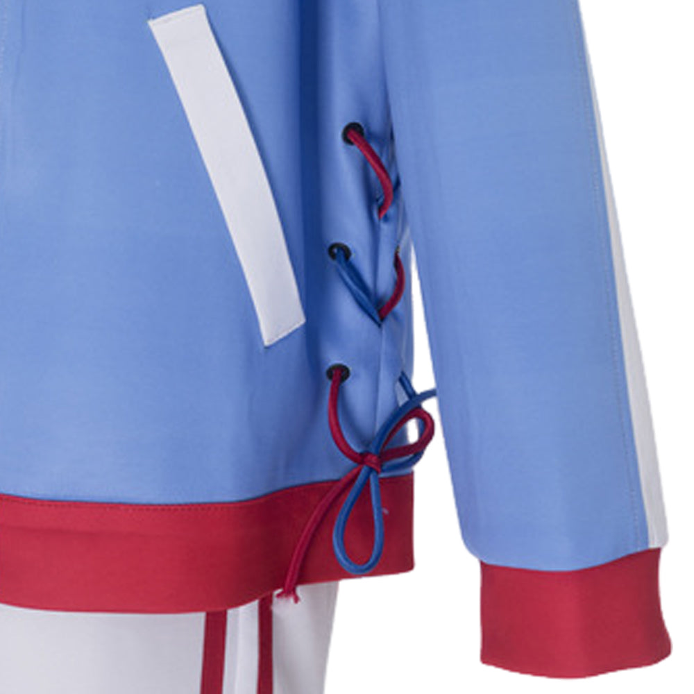 Cosplay Costume Tamamo Cross Pretty Derby Anime Cosplay Tenue Blanche et Bleue Femme