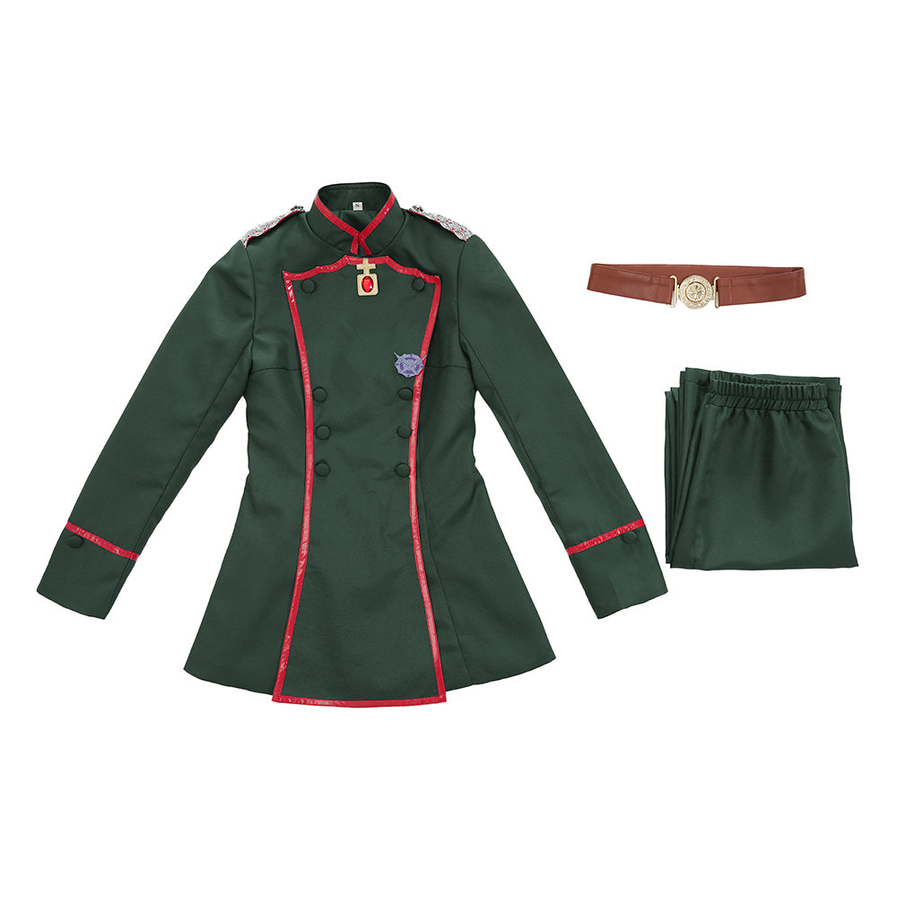 Cosplay Costume Tanya Von Degurechaff Saga of Tanya The Evil 2(2026) Anime Cosplay Tenue Verte Femme