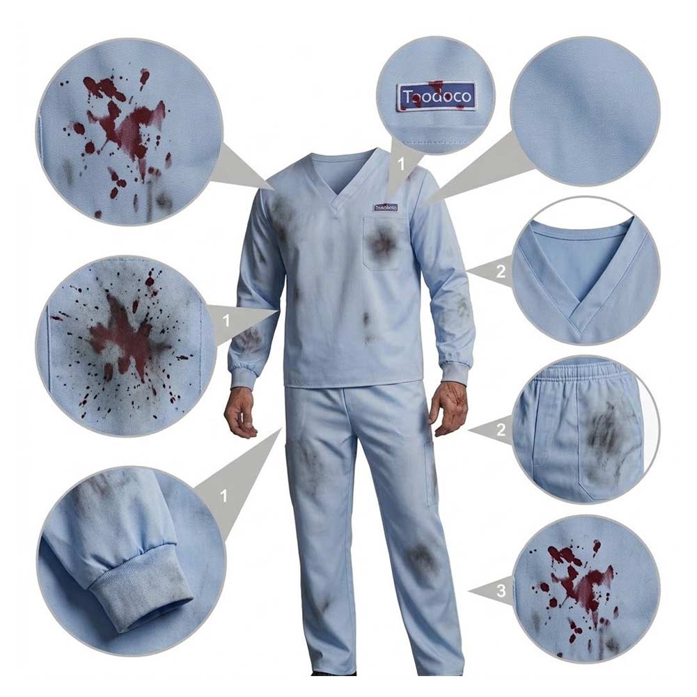 Cosplay Costume Technician Lanterns(2026) TV Cosplay Tenue Bleue Homme