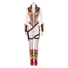 Cosplay Costume Teela Les Maîtres de l'Univers(2026) Film Cosplay Tenue Dorée et Blanche Femme
