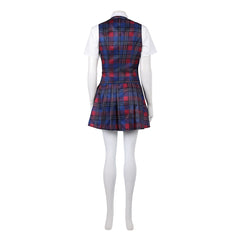 Cosplay Costume Tegan Coven Academy(2026) TV Cosplay Unifrome Bleue et Rouge Femme