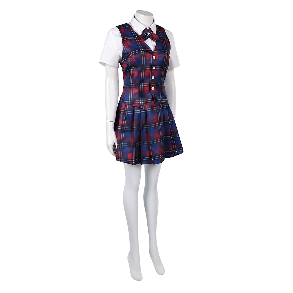 Cosplay Costume Tegan Coven Academy(2026) TV Cosplay Unifrome Bleue et Rouge Femme