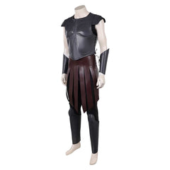 Cosplay Costume Telemachus The Odyssey(2026) Film Cosplay Tenue Noire de Cuir Homme