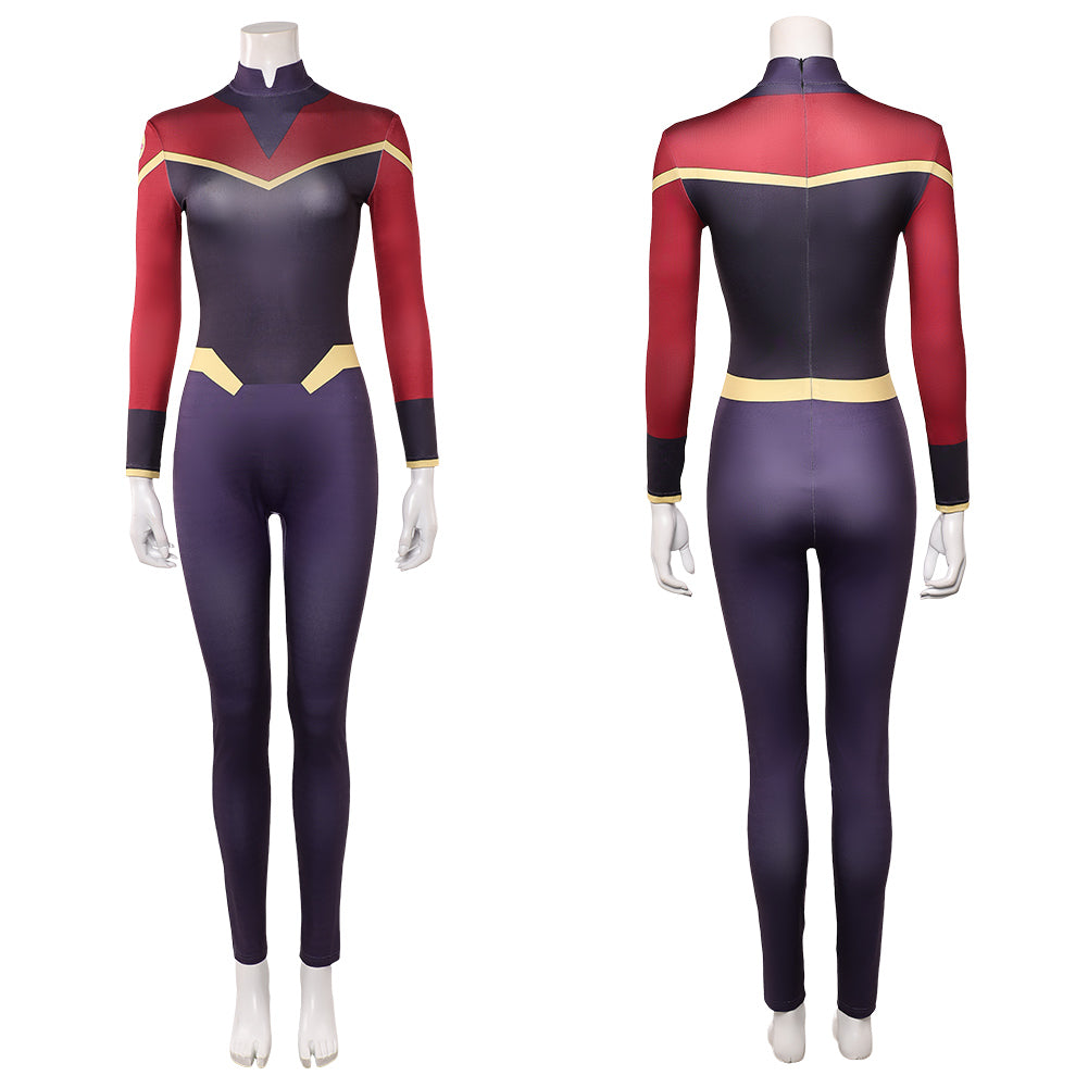 Cosplay Costume Telia Invincible 4(2026) TV Cosplay Combinaison Noire et Rouge Femme