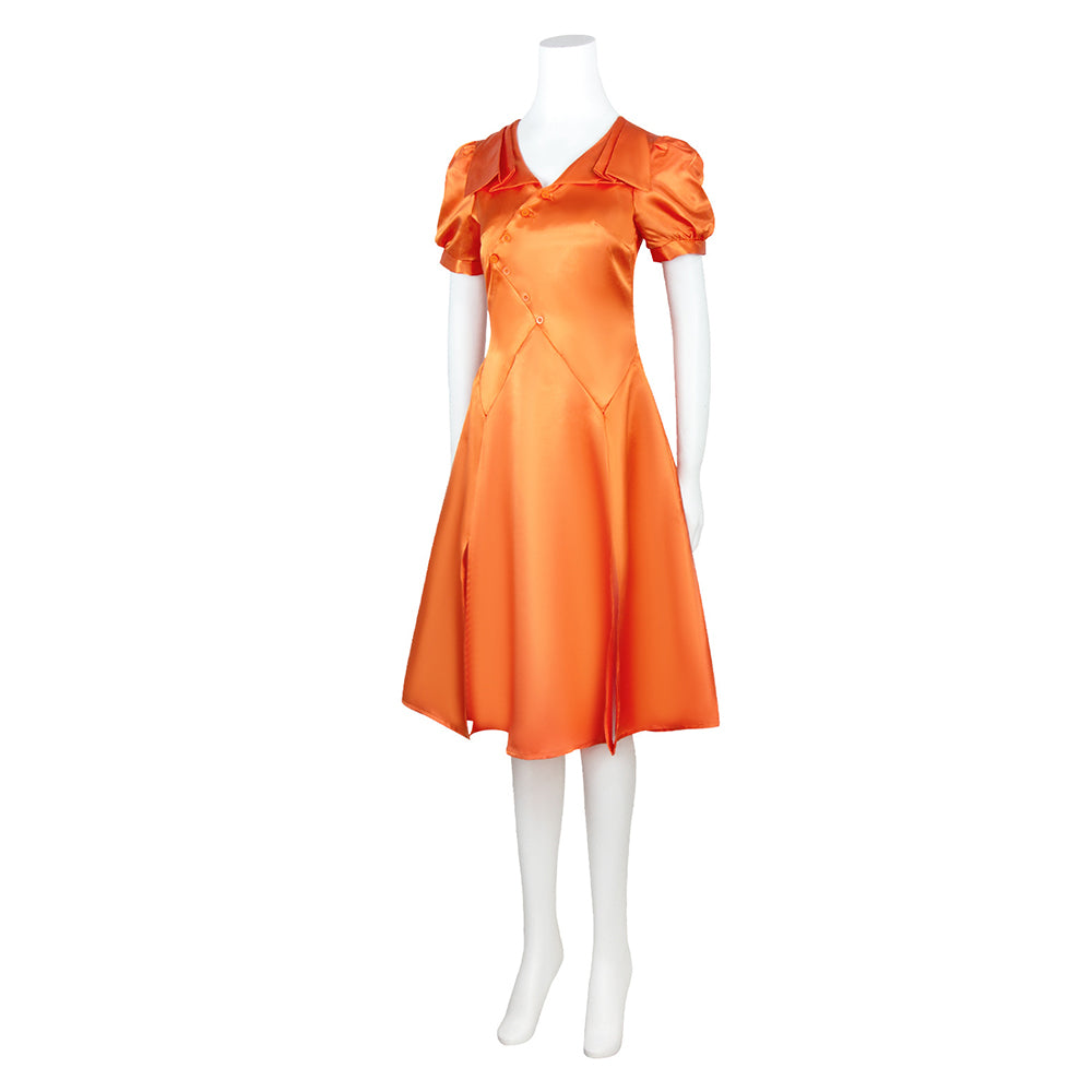 Cosplay Costume The Bride Frankenstein Film Cosplay Robe Orange Femme