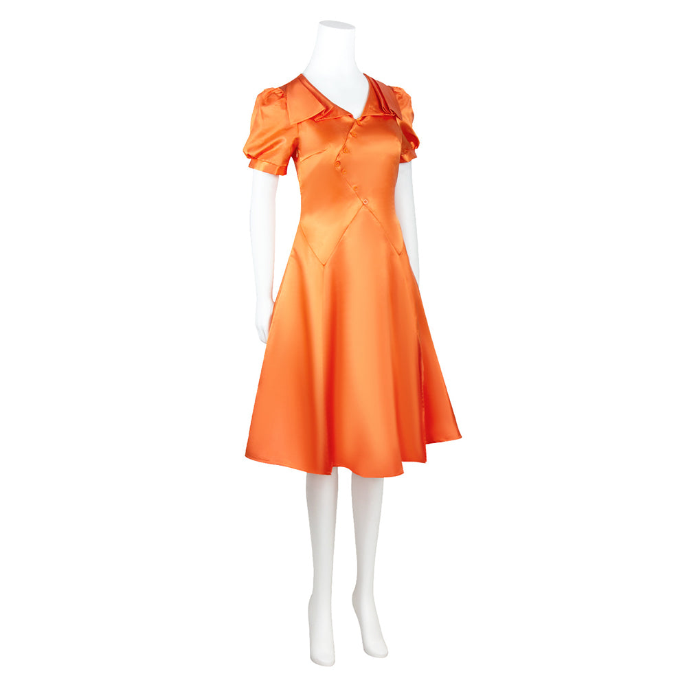 Cosplay Costume The Bride Frankenstein Film Cosplay Robe Orange Femme