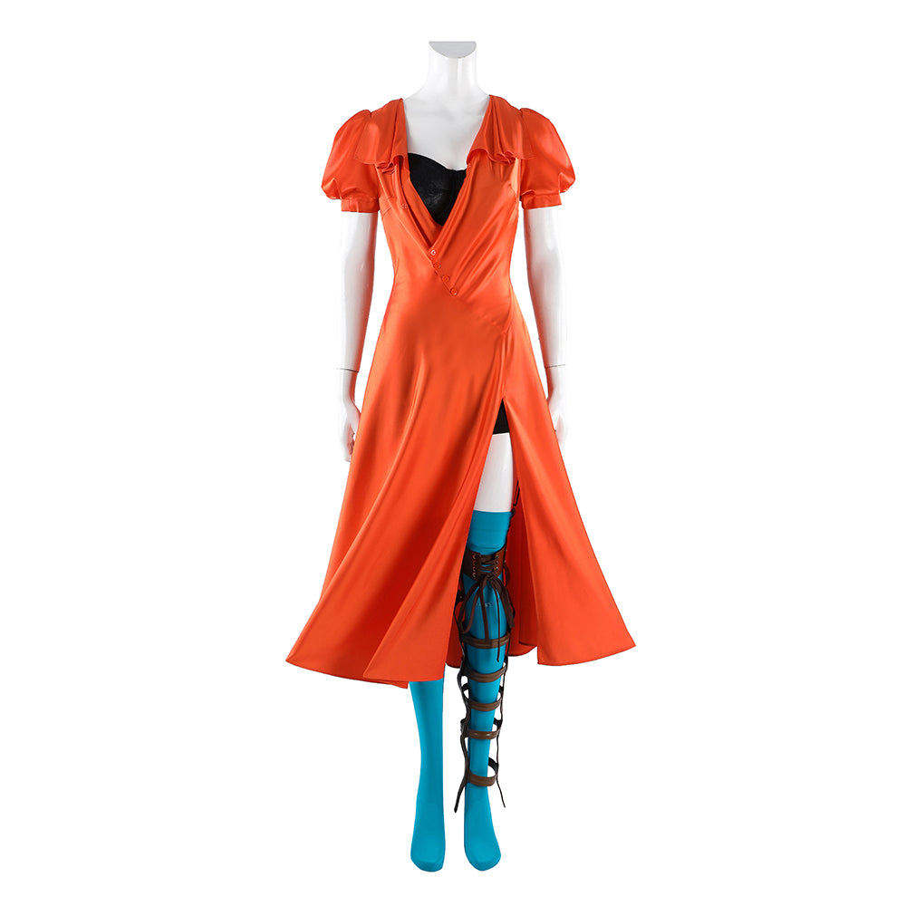 Cosplay Costume The Bride Frankenstein Film Cosplay Tenue Orange et Bleue Femme