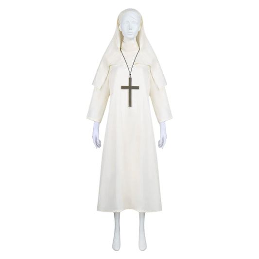 Cosplay Costume The Nun Conjuring Film Cosplay Robe Blanche Femme