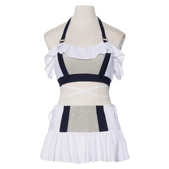 Cosplay Costume Tifa Lockhart Final Fantasy Jeu Cosplay Maillot de Bain Blanc et Noir Femme