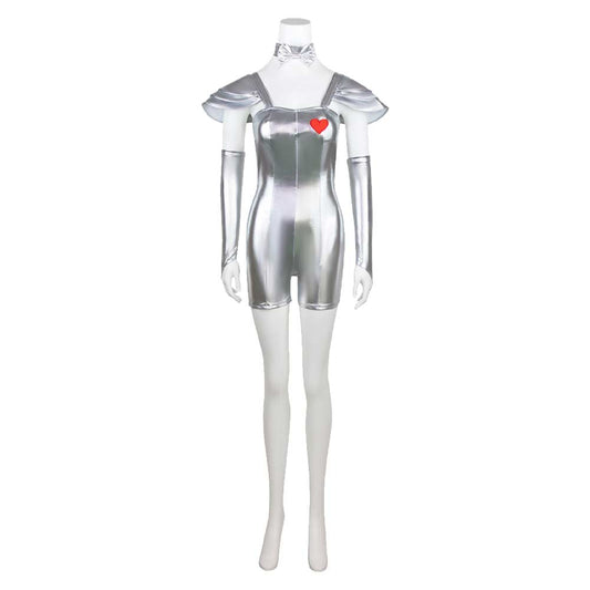Cosplay Costume Tin Man Le Magicien d'Oz Film Cosplay Combinaison Argentée Femme