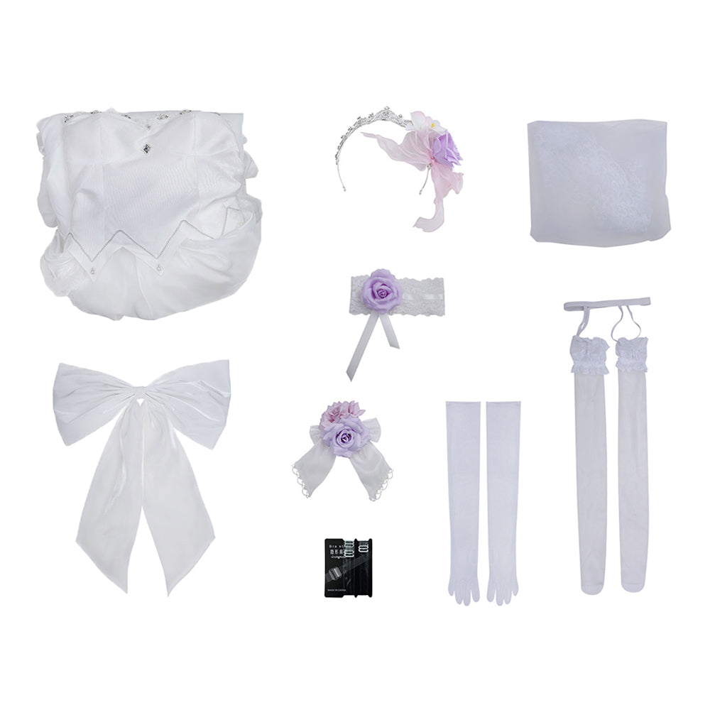 Cosplay Costume Tokisaki Kurumi Date a Live Anime Cosplay Robe de Mariée Blanche Femme