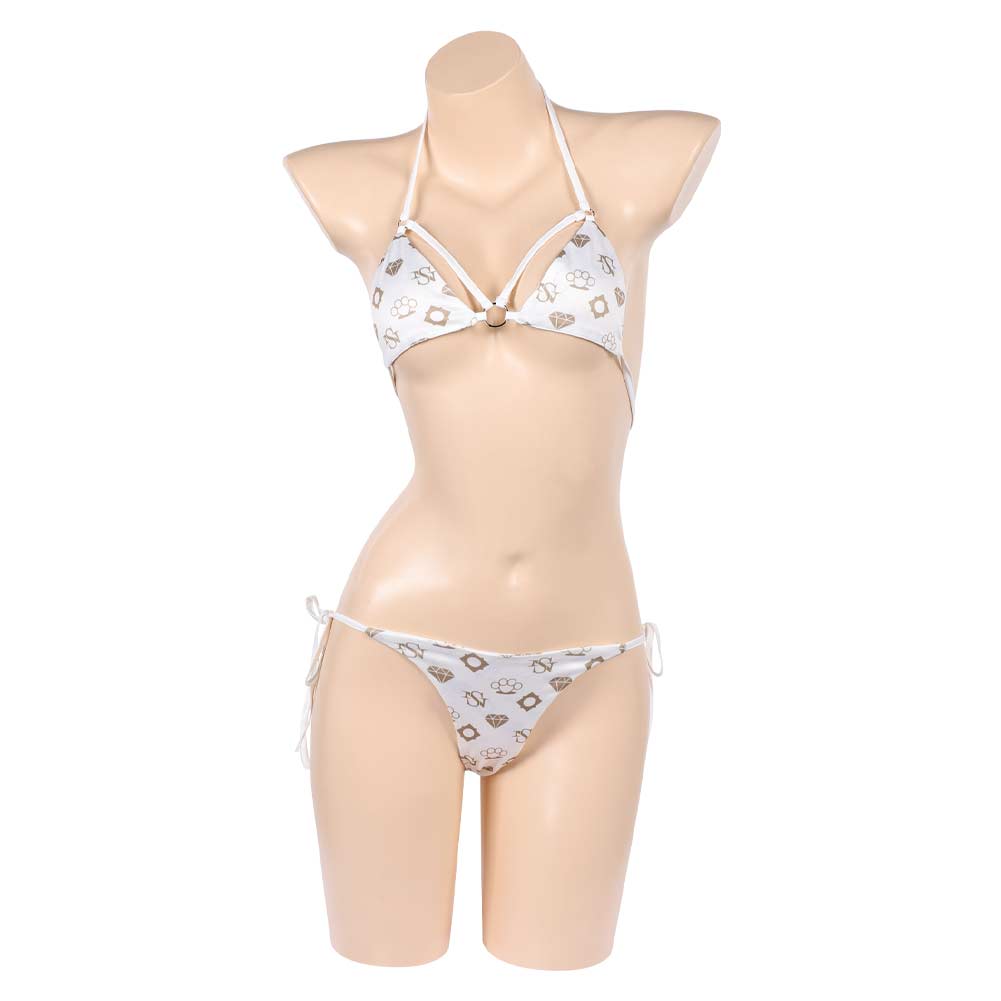 Cosplay Costume Tommy Lucia GTA(2026) Jeu Cosplay Maillot de Bain Bikini Blanc Femme
